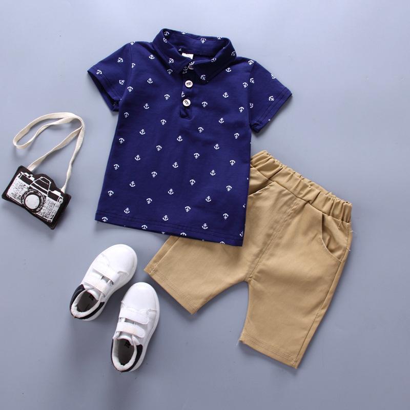 Mindful Yard Baby Boy Clothing Sets Blue / 12M Fashionable Baby Boys 2 Pcs Clothes Sets (T-shirt & Shorts)