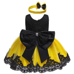 Mindful Yard Dresses Black/Yellow / 18M Cute Baby Girl's Princess Dresses