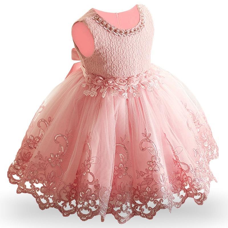 Mindful Yard Dresses Shrimp powder / 6M Cute Baby Girl's Princess Dresses