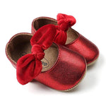 Cute Little Bow Baby Moccasins - Mindful Yard