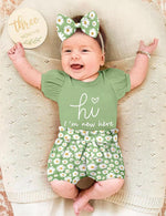 Floral Ruffle Romper and Short Pants Set for Baby Girls - Adorable Summer Outfit