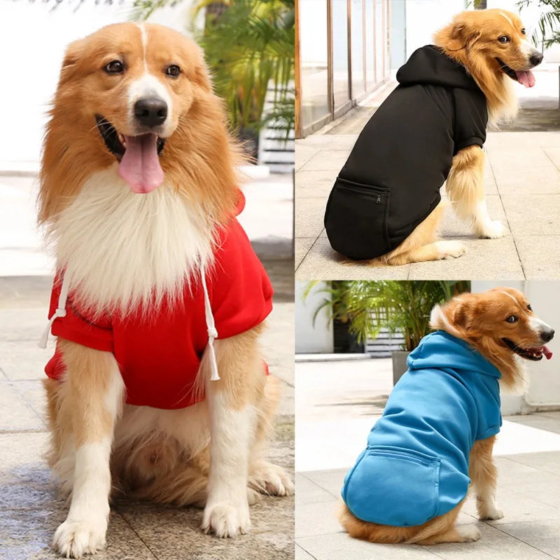 Warm Dog Hoodies for Medium-Large Dogs