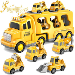 Ultimate 5-in-1 & 7-in-1 Construction Car Truck Toy Set – Perfect Birthday Gift for Kids!.