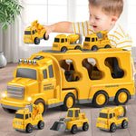 Mindful Yard 5 in 1 Construction Trucks Toddlers' 5-in-1 Engineering Truck Playset