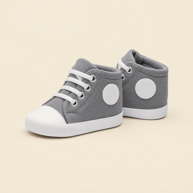 Mindful Yard Baby Shoes A01-Grey / 6-12 Months Infant First Walkers High-Top Canvas Denim Infants Shoes