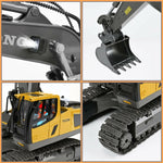 Ultimate Remote Control Excavator - 11 Channel Rechargeable RC Construction Toy with Lights & Sounds - Perfect Gift for Kids Ages 3-12!.