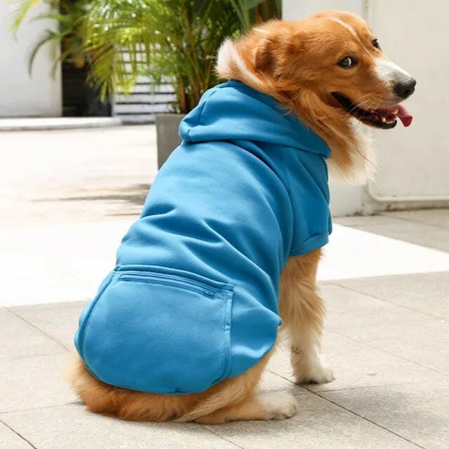 Mindful Yard Blue / 5 Extra Large Warm Dog Hoodies for Medium-Large Dogs