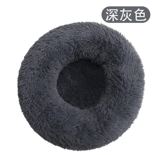 Mindful Yard Dog Donut Bed Dark Gray / Dia 50cm Calming Anti-Anxiety Donut Bed for Dogs and Cats