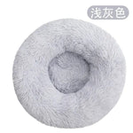 Mindful Yard Dog Donut Bed Light Gray / Dia 50cm Calming Anti-Anxiety Donut Bed for Dogs and Cats