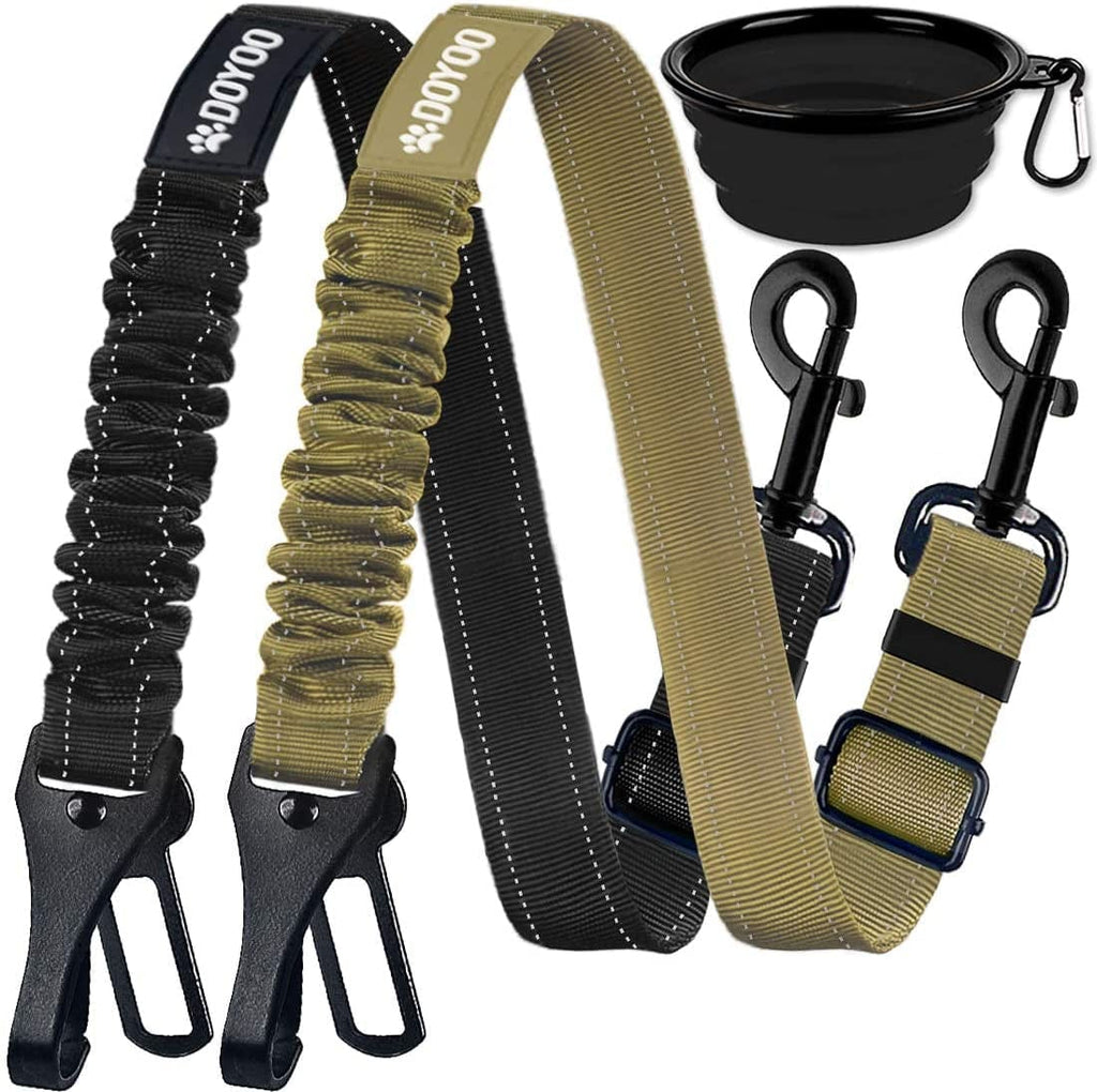 Dog Seat Belt,New 2-In-1 Multi-Functional Dog Car Seatbelts 2 Pack Pet Car Seat Belts Adjustable Heavy Duty & Elastic Reflective Vehicle Dog Car Harness.