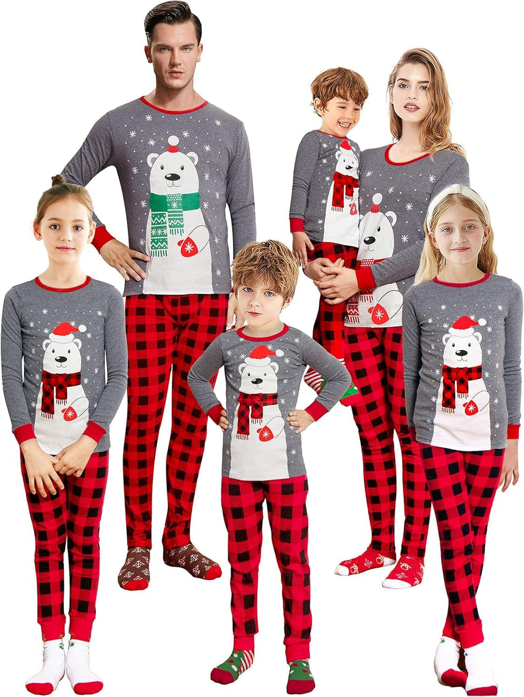Christmas Family Matching Pajamas Family Holiday Pjs Matching Sets.