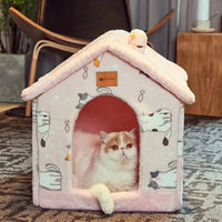 Mindful Yard Foldable Pet House Foldable Pets Dog House With Kennel Bed