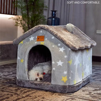 Mindful Yard Foldable Pet House Foldable Pets Dog House With Kennel Bed