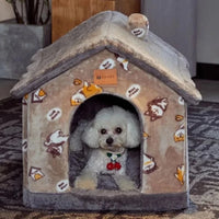 Mindful Yard Foldable Pet House Foldable Pets Dog House With Kennel Bed