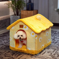 Mindful Yard Foldable Pet House Foldable Pets Dog House With Kennel Bed