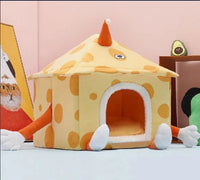 Mindful Yard Foldable Pet House NEW Yellow Egg 2 / M 48x40x39cm Foldable Pets Dog House With Kennel Bed
