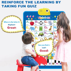 Electronic Alphabet Wall Chart - Educational ABC Learning Toy for Ages 2 to 4, Ideal for Chore Chart and Skill Development.