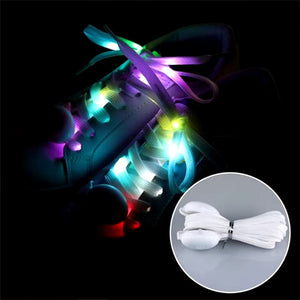 2 Pcs LED Sport Luminous Shoelaces Glow Shoe Strings.