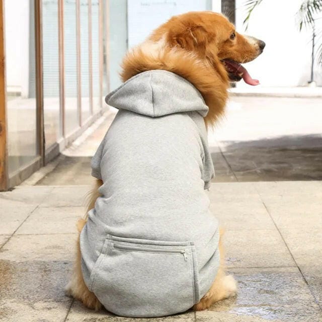 Mindful Yard Light Grey / 2 Extra Large Warm Dog Hoodies for Medium-Large Dogs