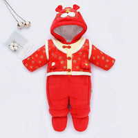 Newborn Baby Down One-piece Cotton Clothes.