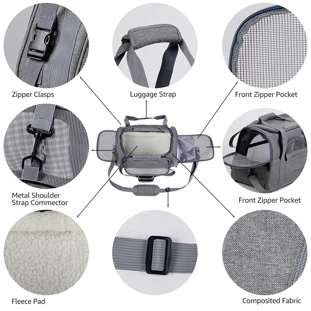Pet Messenger Carrier Travel Bag.
