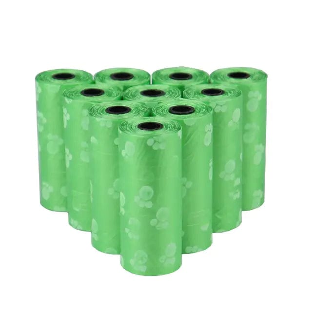 Mindful Yard Pet Poop Disposable Bags 5 Roll Green Pet Poop Disposable Bags