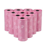 Mindful Yard Pet Poop Disposable Bags 5 Roll Pink Pet Poop Disposable Bags