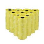 Mindful Yard Pet Poop Disposable Bags 5 Roll Yellow Pet Poop Disposable Bags