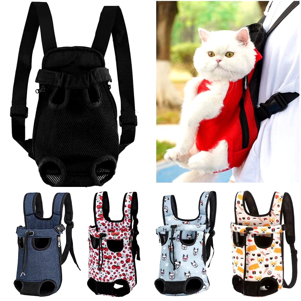 Adjustable Cat Carrier Bag Pet Double Shoulder Backpack Portable Bag Outdoor Travel Camping Hiking Cat Bag Dog Bag.