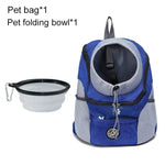 Mindful Yard Pet Travel Carrier Bag Blue with Bowl / L for 10-13kg Pet Travel Carrier Bag