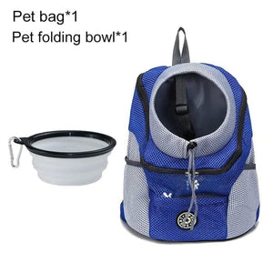 Mindful Yard Pet Travel Carrier Bag Blue with Bowl / S for 0-5kg Pet Travel Carrier Bag