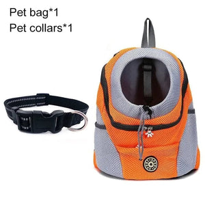 Mindful Yard Pet Travel Carrier Bag Orange with Collar / L for 10-13kg Pet Travel Carrier Bag