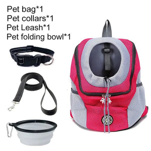 Mindful Yard Pet Travel Carrier Bag Rose red set 1 / L for 10-13kg Pet Travel Carrier Bag