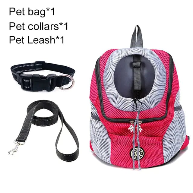 Mindful Yard Pet Travel Carrier Bag Rose red set / L for 10-13kg Pet Travel Carrier Bag