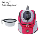 Mindful Yard Pet Travel Carrier Bag Rose Red with Bowl / L for 10-13kg Pet Travel Carrier Bag