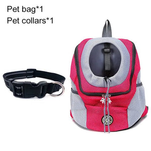 Mindful Yard Pet Travel Carrier Bag Rose Red with Collar / L for 10-13kg Pet Travel Carrier Bag