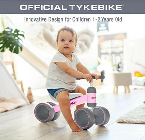 Tykebike® Ride on Toy | Baby Balance Bike for Toddlers 1-2 Years | Lightweight Steel Kids Bike with Easy Glide Wheels & Safer Steering | Indoor/Outdoor Use.