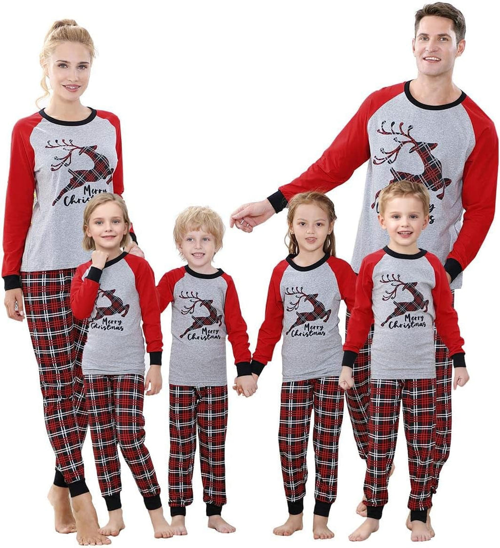 Christmas Pajamas Family Matching Sets for Unisex Women Men Kids Xmas Long Sleeves Sleepwear Pjs.