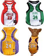 Dog Basketball Jersey Pet Outfits Shirt Apparel Accessories (3-pack).