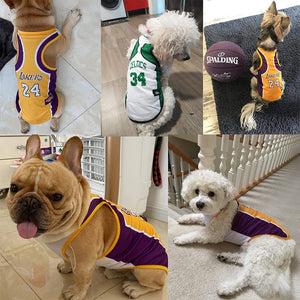 Dog Basketball Jersey Pet Outfits Shirt Apparel Accessories (3-pack).