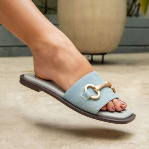 Ava 1 Sandal With Hardware On The Instep.