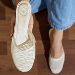 Stylish women's footwear with slip-on design and breathable mesh material