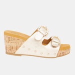 Brianna Women's Cork Design Wedge Platform.