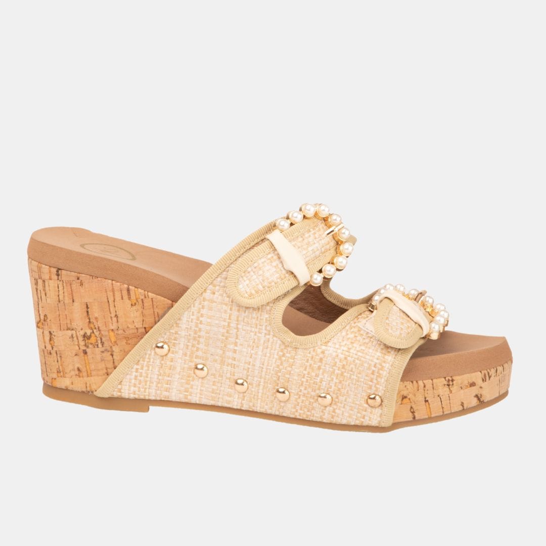 Brianna Women's Cork Design Wedge Platform.