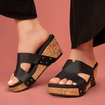 Allyson Cross Strap Wedge.