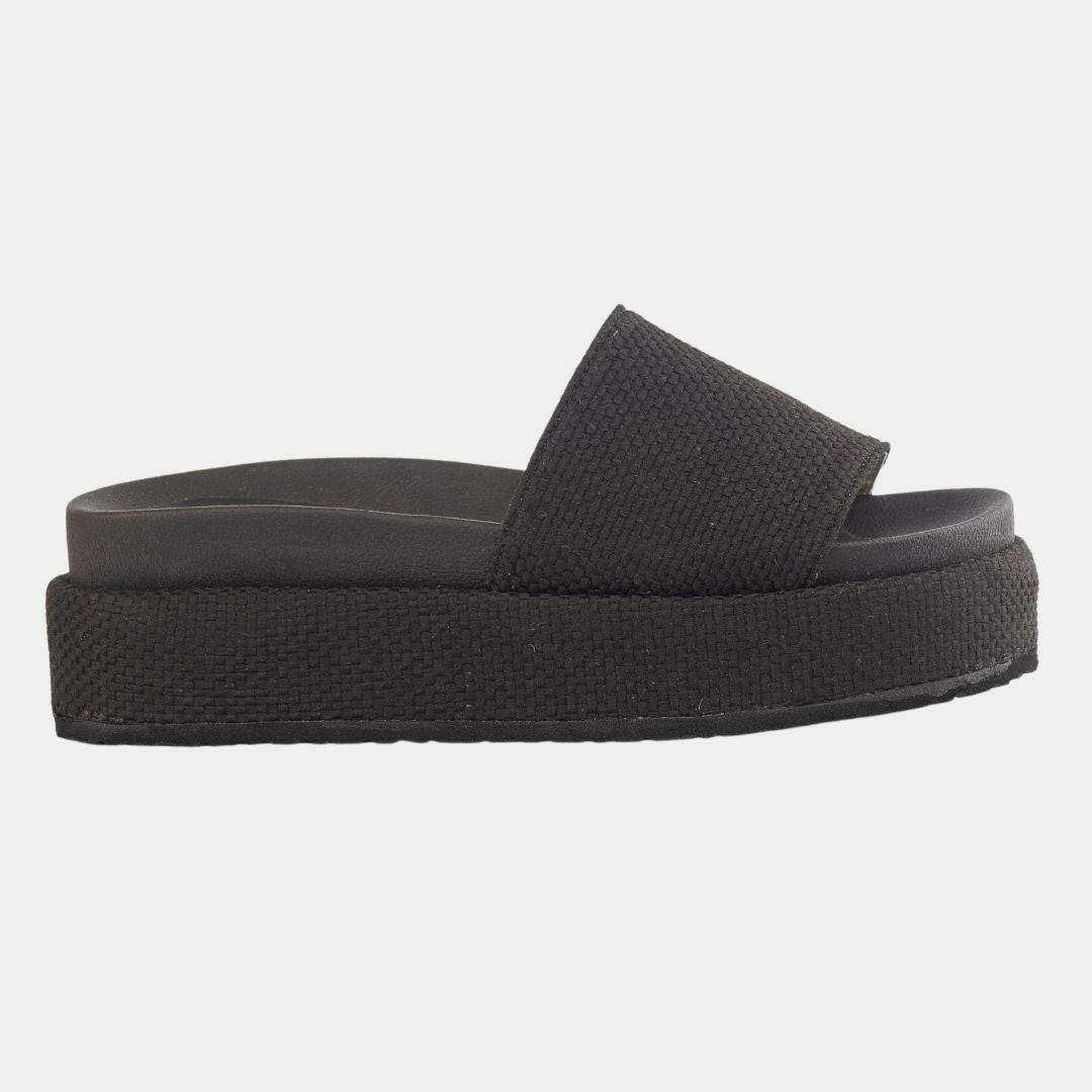 Footbed Platform Slide Sandals.