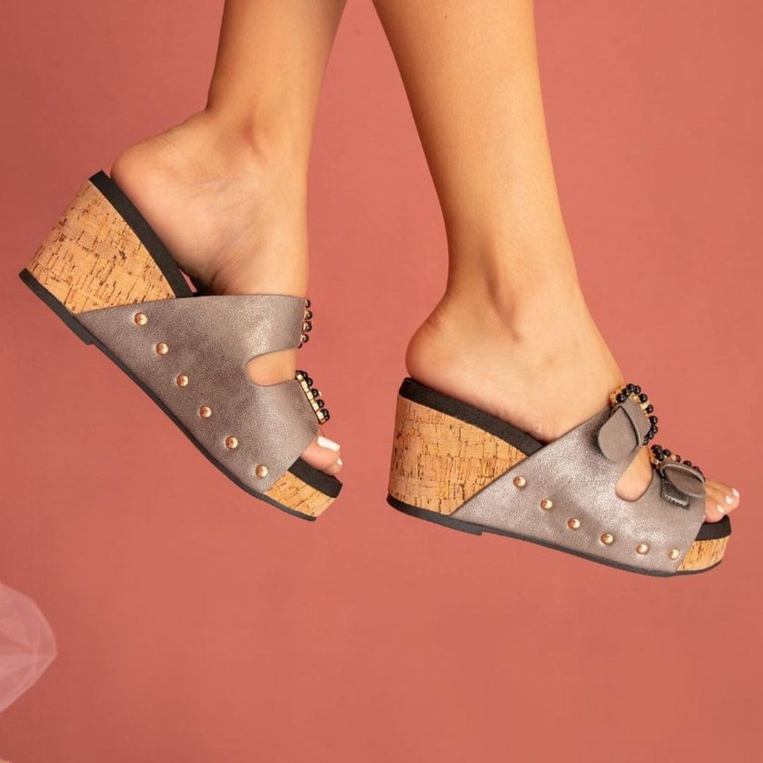 Brianna Women's Cork Design Wedge Platform.