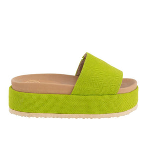 Footbed Platform Slide Sandals.