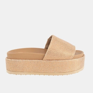 Footbed Platform Slide Sandals.