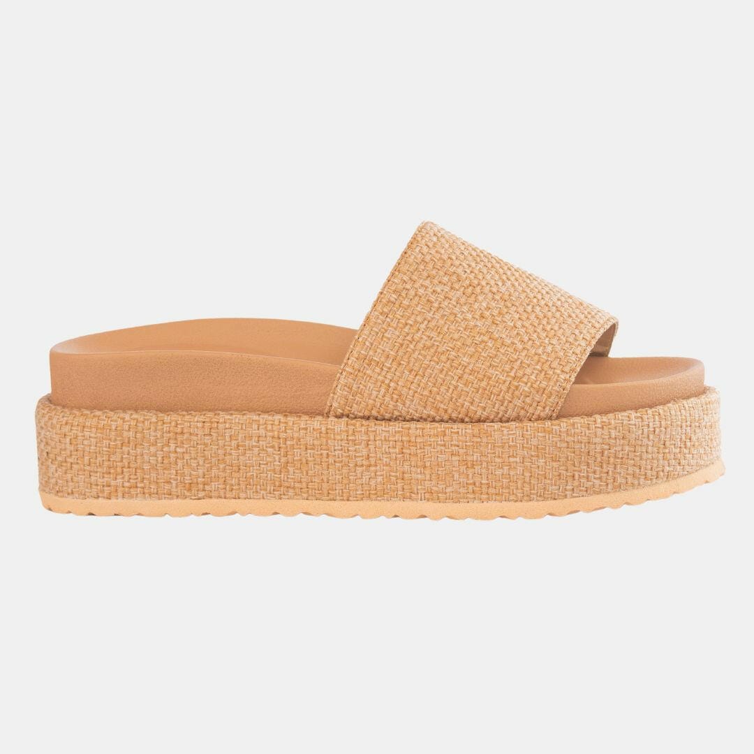 Footbed Platform Slide Sandals.